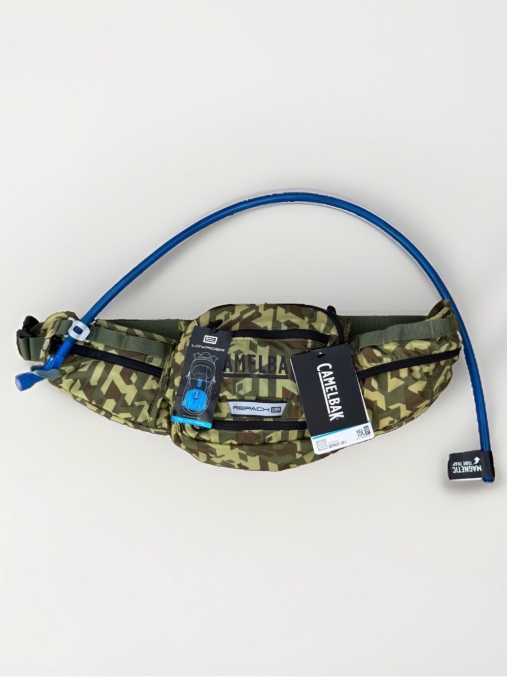 CamelBak Repack LR 4 Hydration Hip Pack 1.5L Reservoir Camo Green Mountain Bike